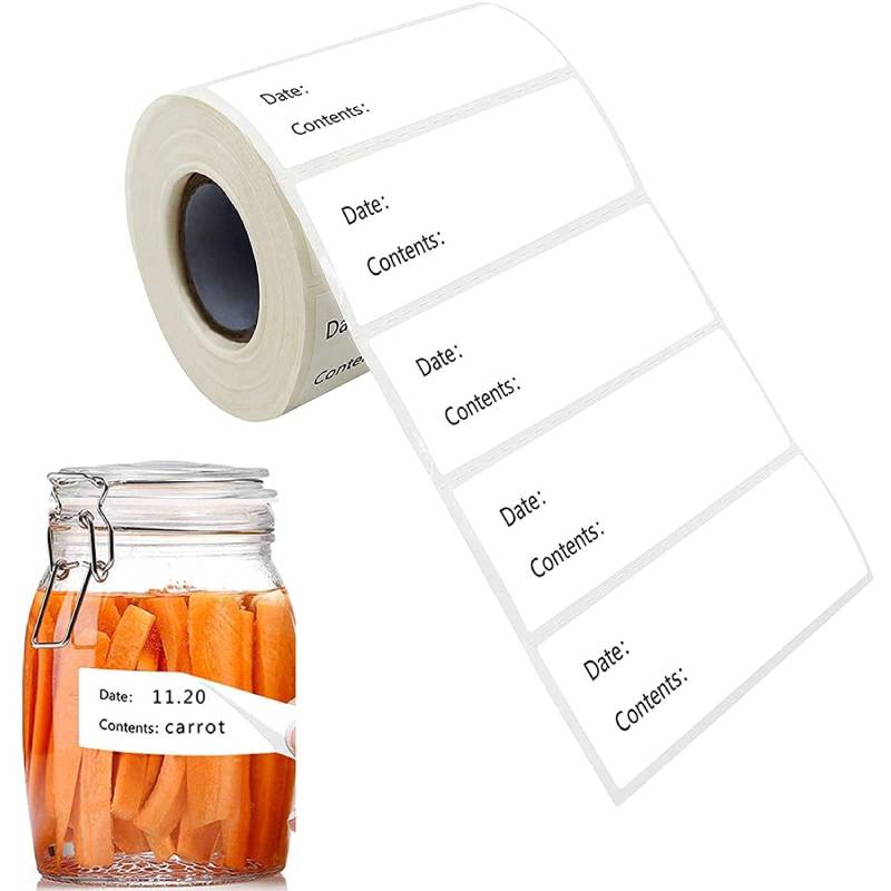 500 stücke 7,5x2,5 CM Selbst-Klebstoff Tiefkühl Etiketten Rolle Gefrierschrank Etikett Wasserdichte Kühlschrank Datum Etikett erinnerung Aufkleber