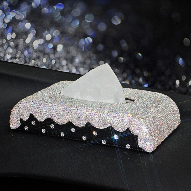 Caja de pañales para Interior de coche, accesorios de decoración de diamantes de cristal, 1 Uds.: Diamond