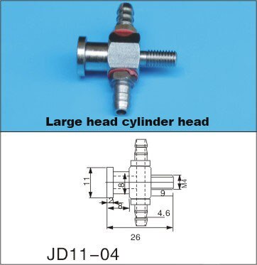 Robot accessories fittings Big head fittings pneumatic vacuum cup holder Fitting pneumatic component Tail intake: JD11-04