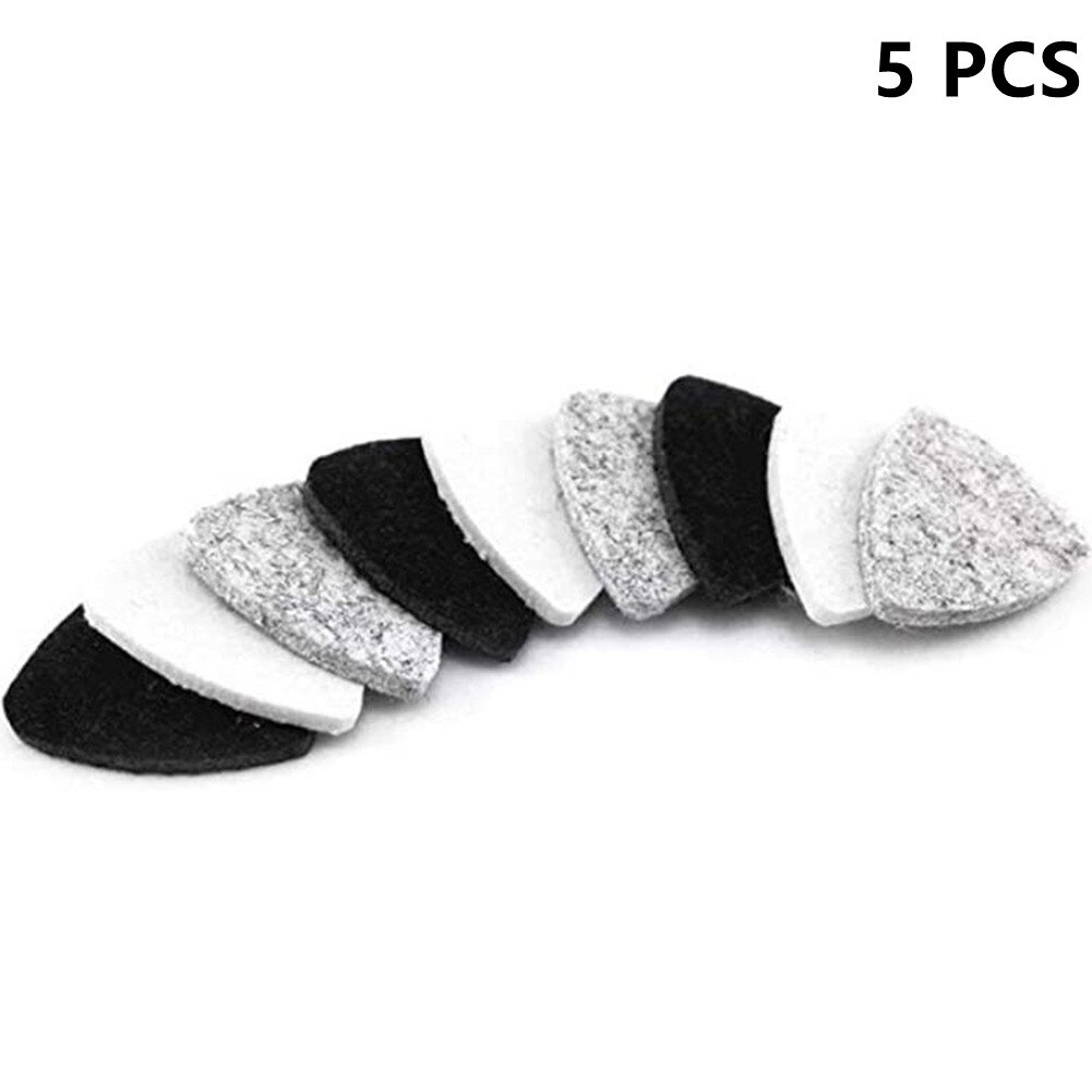 5 Pcs Professionele Vilt Ukulele Picks Zwart/Grijs/Wit Ukeleles Plectrum 3Mm Zachte Vilten Pick gitaar Deel Accessoires