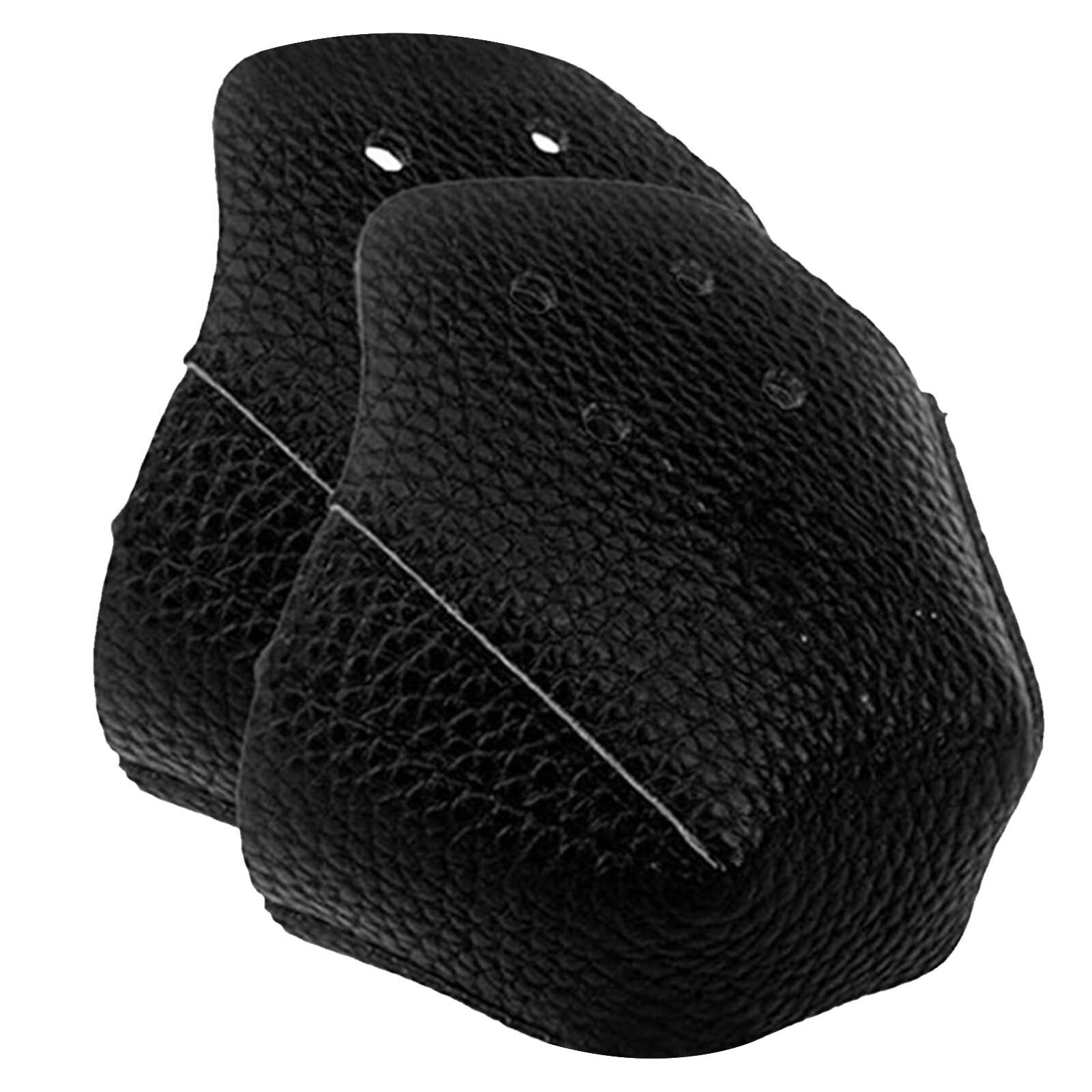 Roller Skates Leather Toe Cap Leather Toe Cap Roller Skate Sneakers Toe Protector Case For Outdoor Training Gym Sport Tool: Black