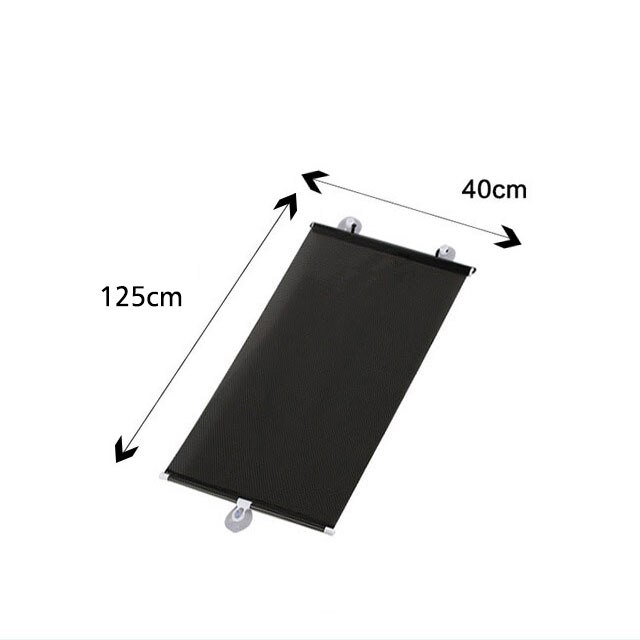 Car Sun Shade UV Protection Curtain Front Back Windshield Sun Block Blinks Black Cover Suction Cup Universal Cars Accessories: 40x125cm