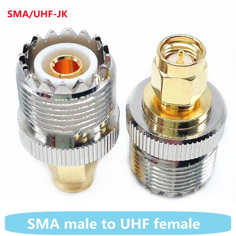 1 stk uhf-sma adpater sma hann hun til uhf  pl259 hann hun  so239 plugg rf koaksial adapter kontakt radio uhf-jk til sma-jk: Sma-j til uhf-k