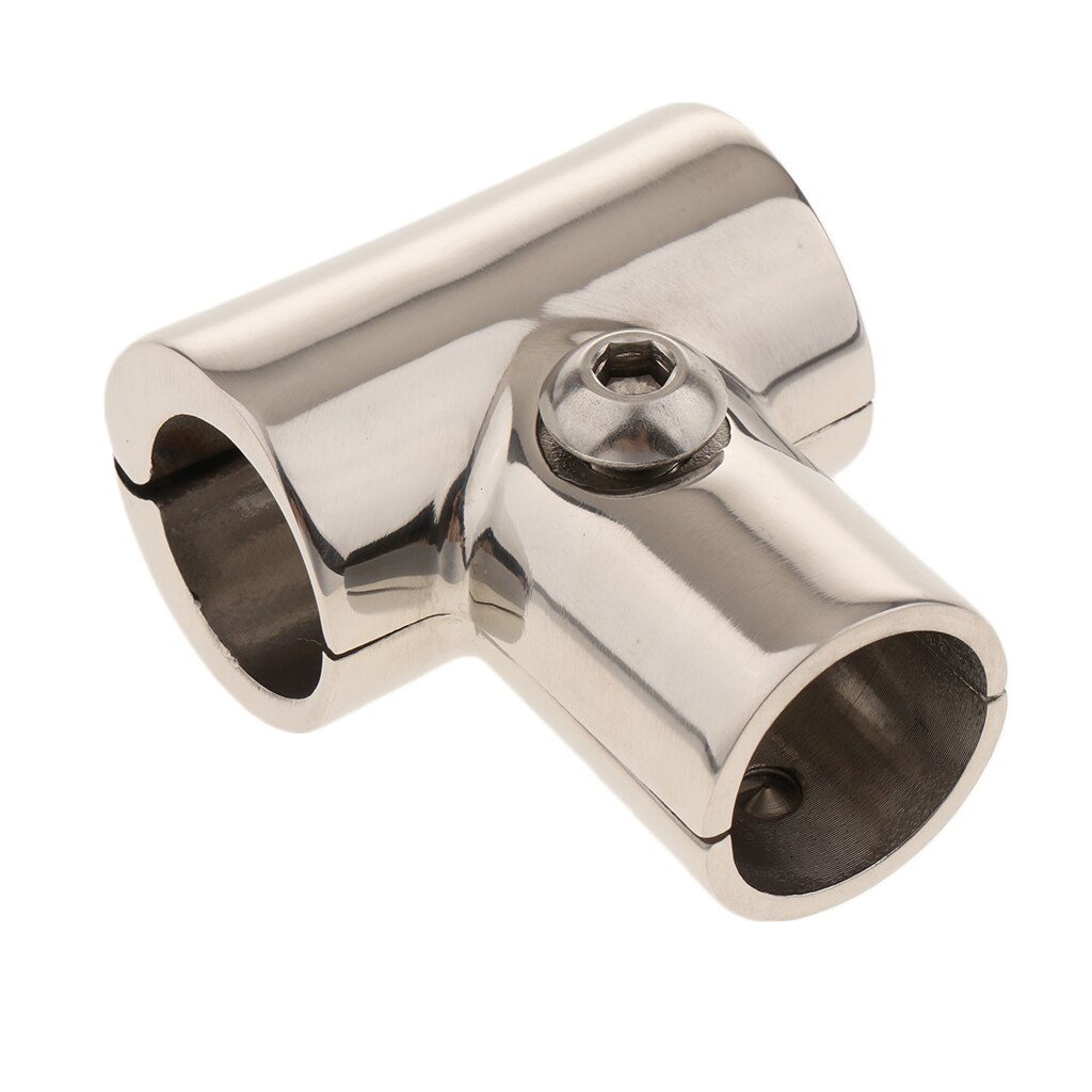 Stainless Steel Boat Marine Handrail 90 Degree Tee Fitting Pipe Tube Connector