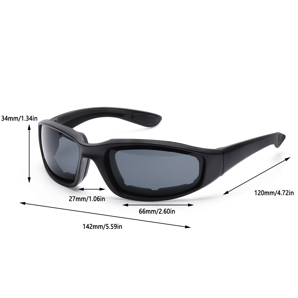 Motorcycle Riding Glasses Wind Resistant Padded Comfortable Windproof Scooter Sunglasses Dustproof Eye Protection Glasses