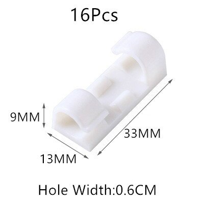 Kabel Organizer Clips Kabel Verwaltung Schreibtisch &Ampere; Arbeitsplatz Draht Manager Kabel Halfter USB Ladung Daten Linie Spuler: Weiß 16Stck