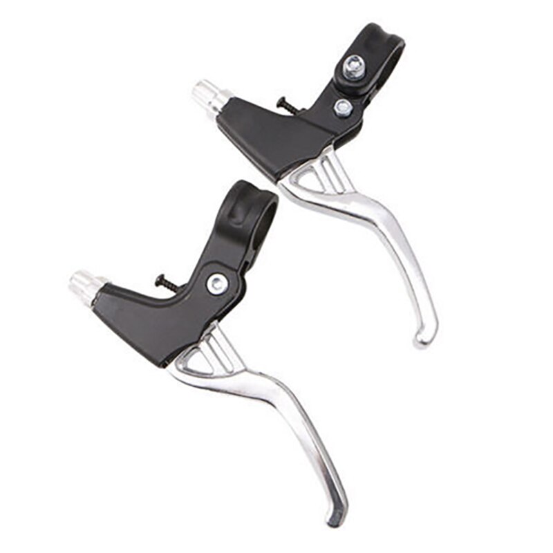 bicicleta BMX freno para manejar 2-dedo bicicleta de aluminio ligero de MTB bicicleta de montaña ciclismo freno palancas 3 color: Silver