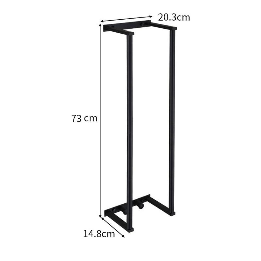 Toallero de baño para toallas enrolladas, estante de almacenamiento de toallas montado en la pared para organización del baño, almacenamiento de toallas de acero inoxidable: Negro