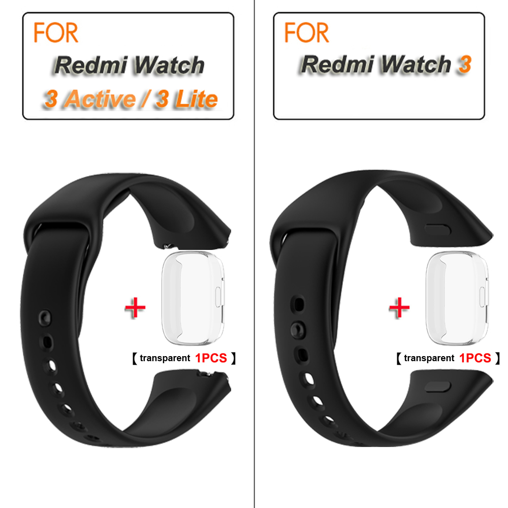 Watch Strap For Xiaomi Redmi Watch 3 Active/Lite Strap Replacement Silicone Strap For Xiaomi Redmi Watch 3 Strap Correa Bracelet