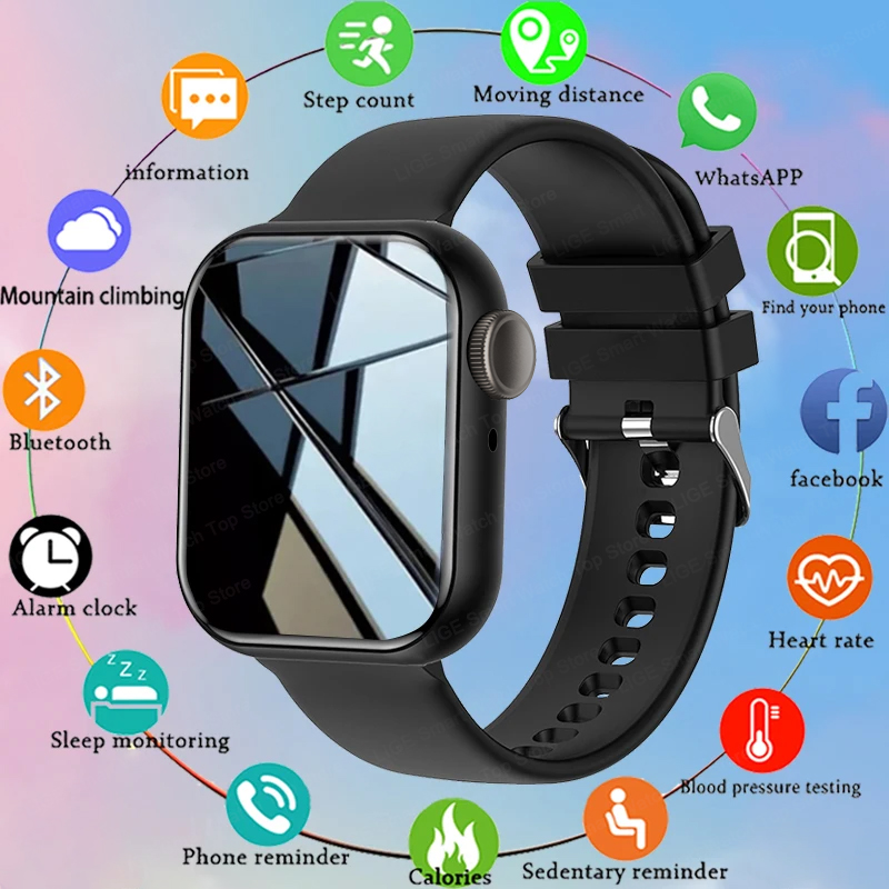 Smartwatch HD impermeável com chaves rotativas para homens e mulheres, chamada Bluetooth, suporte 120 esportes Smartwatch, 1,81 ", caixa incluída, novo, 2024