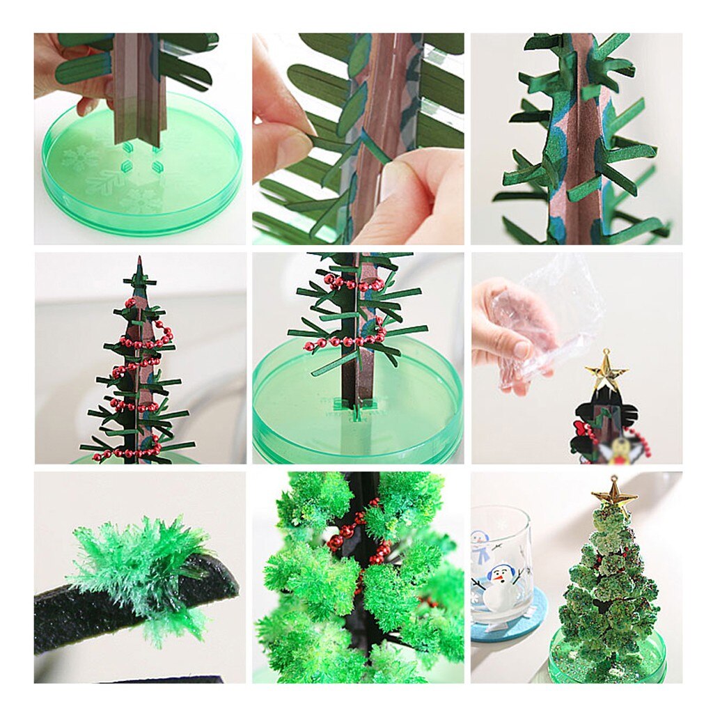 2 Sets Magische Boom Kerstcadeau Papier Boom Magic Groei Boom Speelgoed Jongen Meisje Kerstcadeau Blossom Tree Thuis decoratie