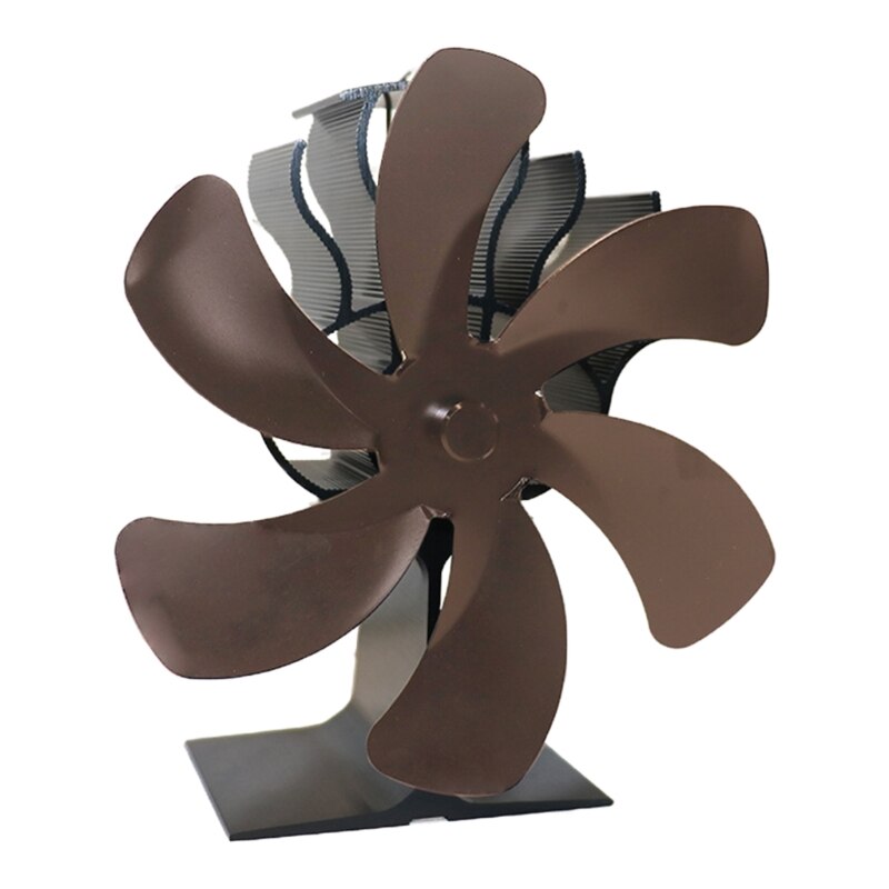 Eco-Friendly Stove Fan on Chimney for Wood Log Burner Fireplace Quiet for Gas Pellet Wood Log Burning Stove Ideal: Bronze
