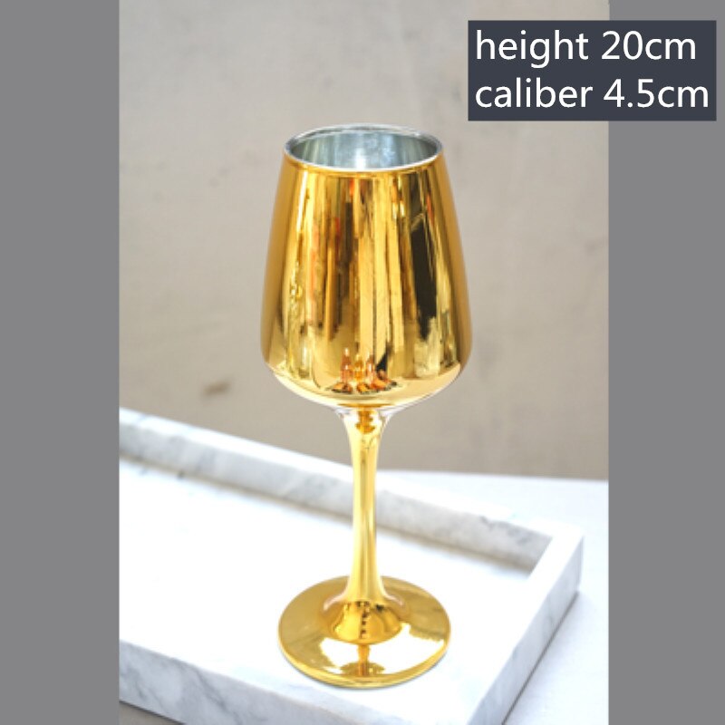 Haut verre à vin doré rose décanteur champagne maison lumière de luxe ensemble de verre à vin style européen de mariage boisson ustensiles: C