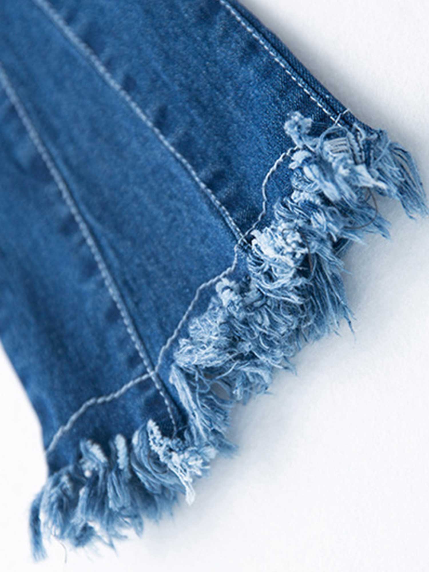 Jeans rétro pour enfants filles, pantalon à franges en Denim, évasé, Streetwear à la , printemps-automne