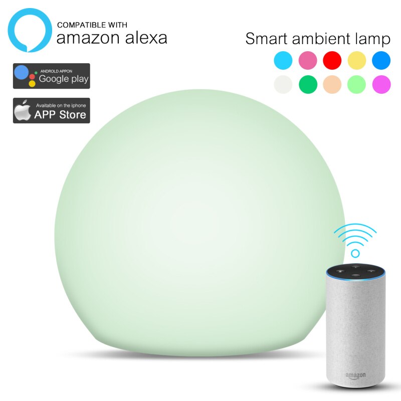Tuya Smart Atmosphere Light Wifi Ambient Lamp Touch Sensor Timer APP Control Work With Alexa Echo Google Assistant Smart Life: round