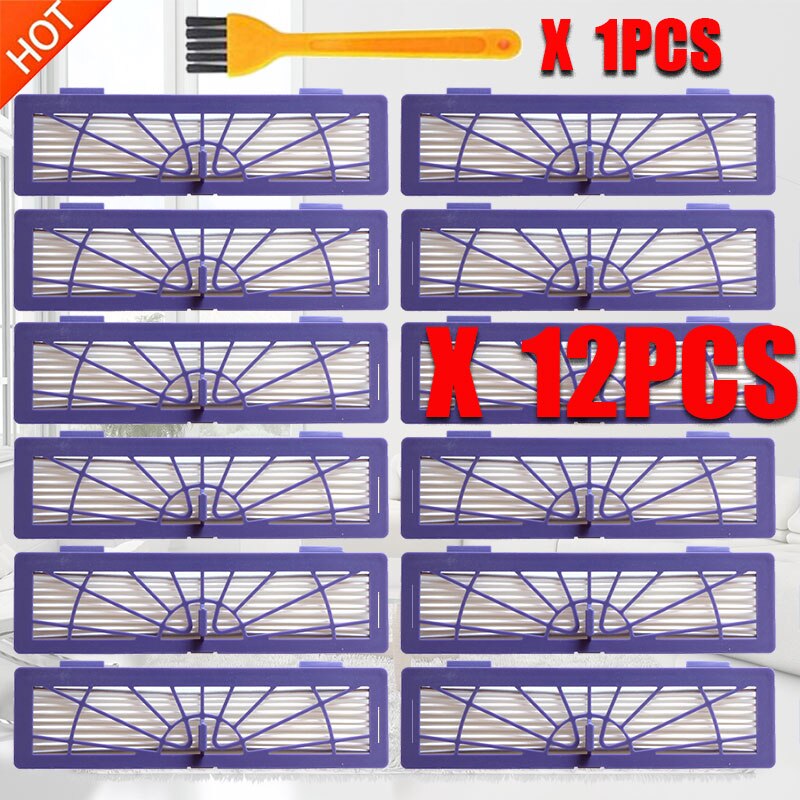 10 filtros 85 d5 polvo hepa de repuesto para aspiradoras robóticas neato botvac serie 70e,75 80: 12 piezas