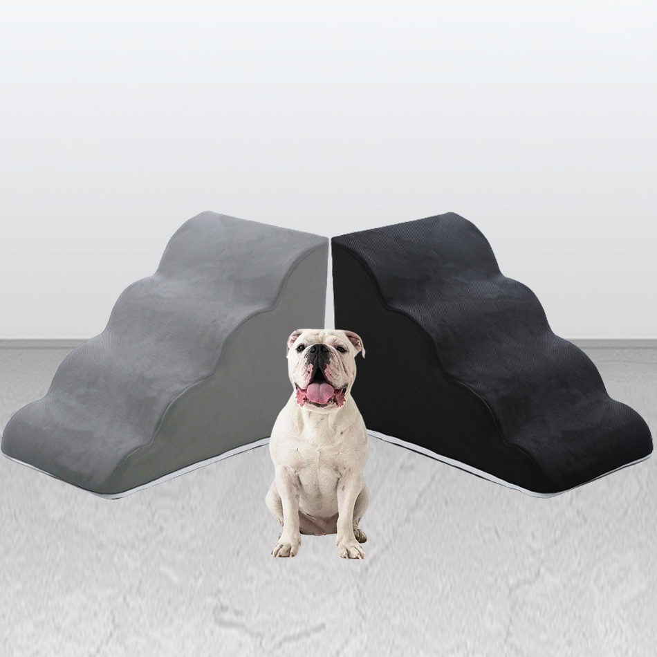 Rampe for hund kjæledyrstige 2 3 4 trinn trapper katt hunderampe sovesofa hundestige sklisikker avtakbar kjæledyrutstyr leker rampe