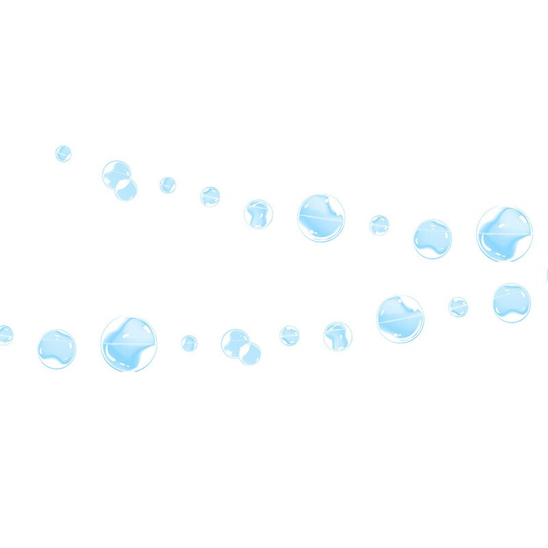 Paper Banner Ocean Mermaid Garland Birthday Decoration Boy Or Girl Baby Shower Wedding Decor Banner Shell Whale DIY Hanging: 2pcs Bubble blue