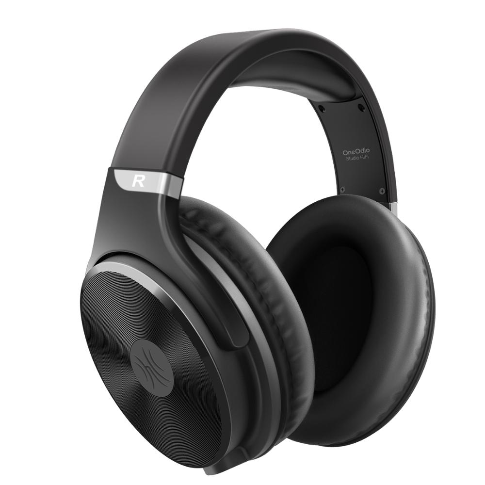 Oneodio Studio casque HI-FI haute définition son sur oreille casque filaire avec micro fermé-dos HIFI casque 3.5/6.35 Jack: Black