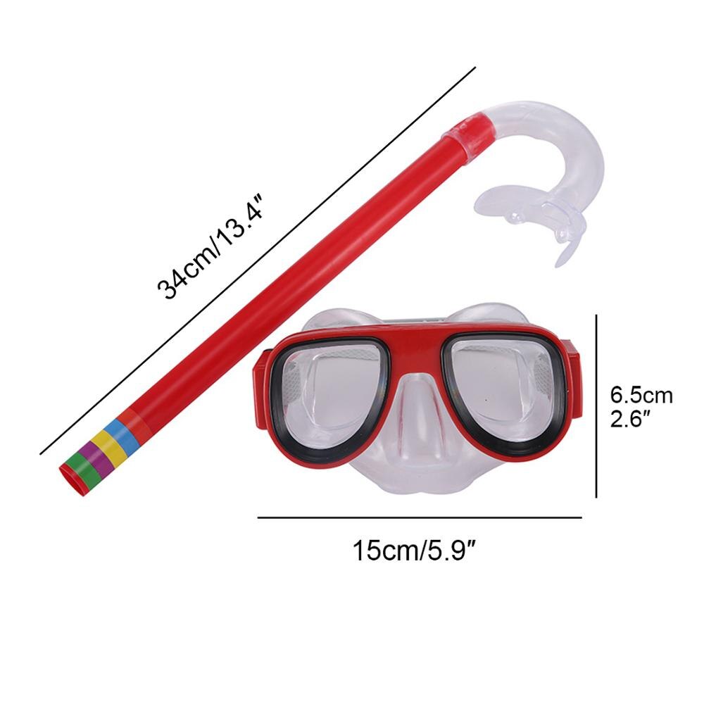 Kids Zwembril Anti Fog Eye Zwemmen Siliconen Bril Glas Professionele Zwembril Snorkel Set Scuba