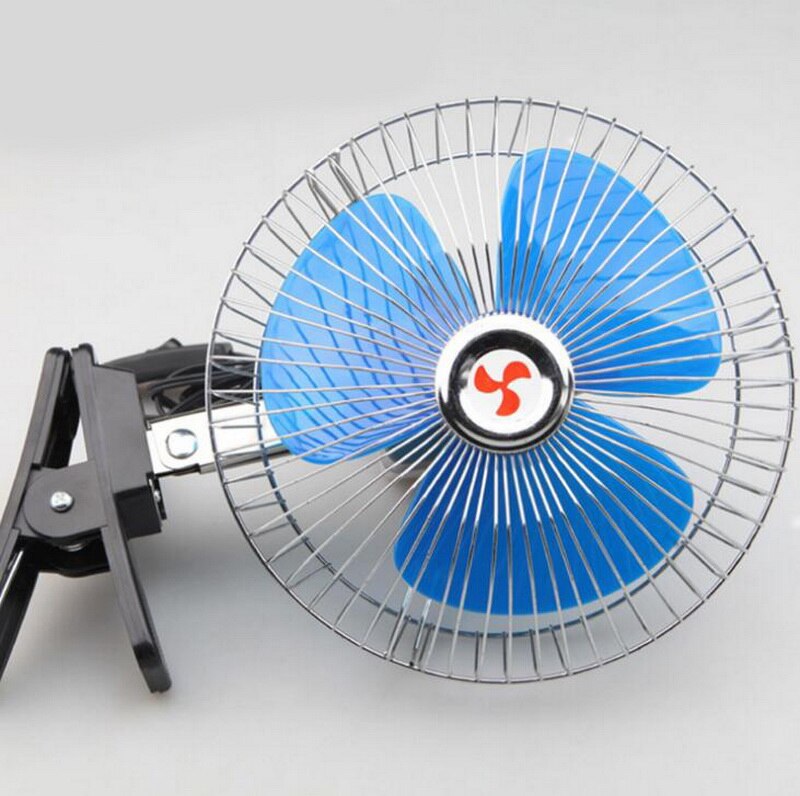 Low Noise Summer auto Mini Electric Car Fan Air Conditioner Portable 8 inch 12-24 V 25W Vehicle Cooling Fan