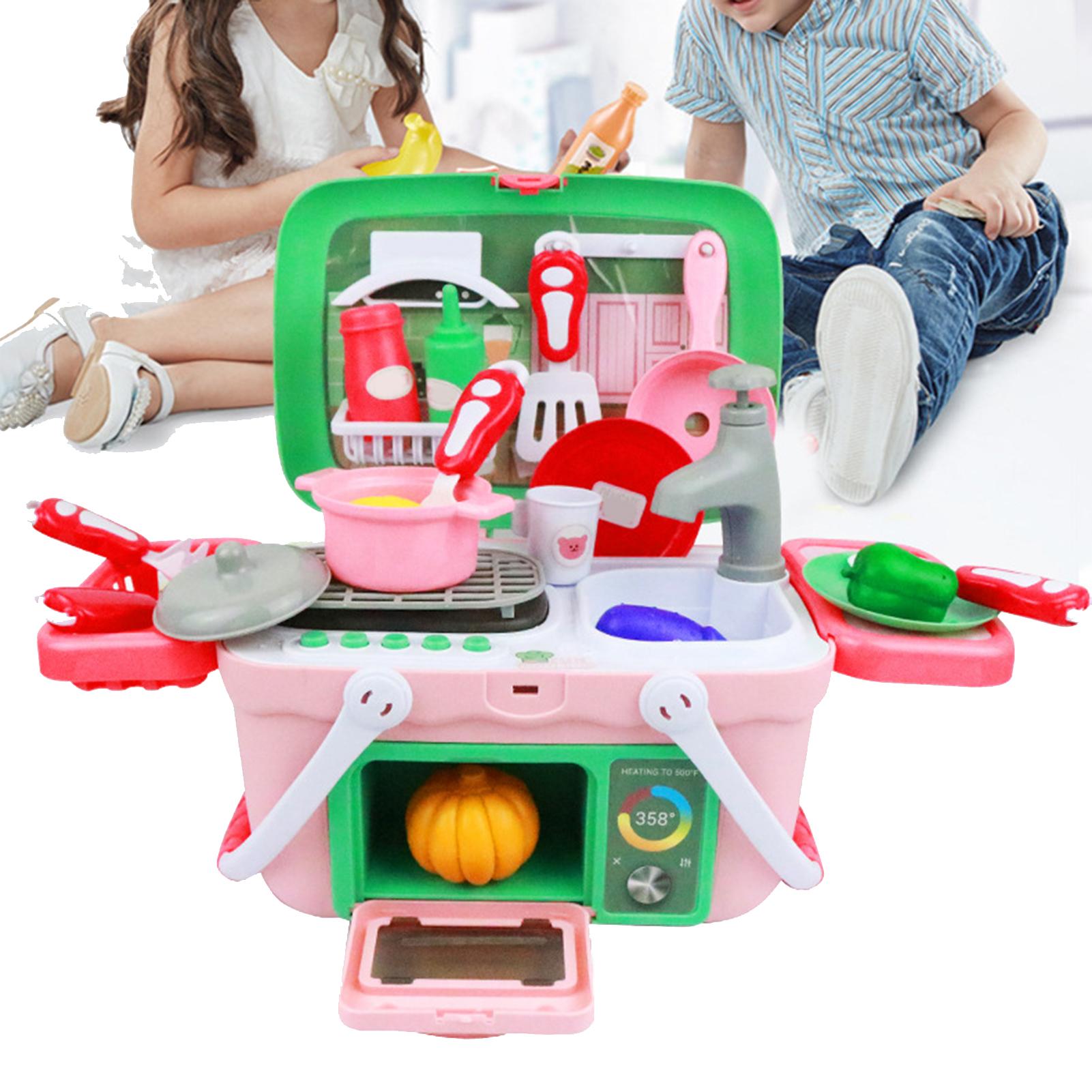 Children Simulation Food Cooking Color Changing Barbecue Kitchen Play House Toy