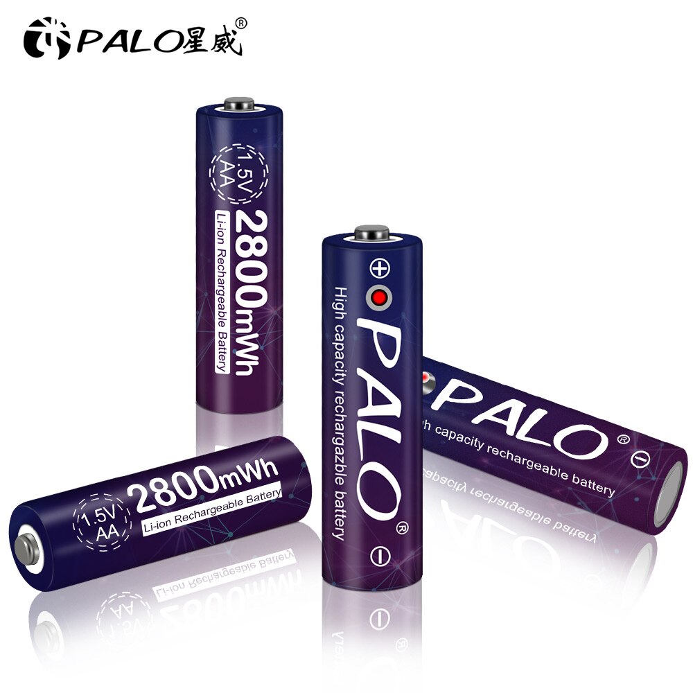 Palo 1.5V Aa Batterij 2800Mah Li-Ion Aa Batterij Oplaadbare Aa Batterieria Li-Ion Oplaadbare Batterij Batterijen