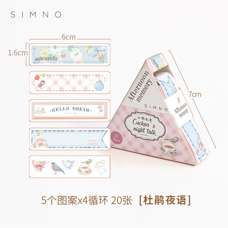 20pcs/pack Basic Frame Alphabet Stickers Cute Paper Tape Diy Decoration Scrapbooking Planner Handmade Label Stationery Kawaii: 1