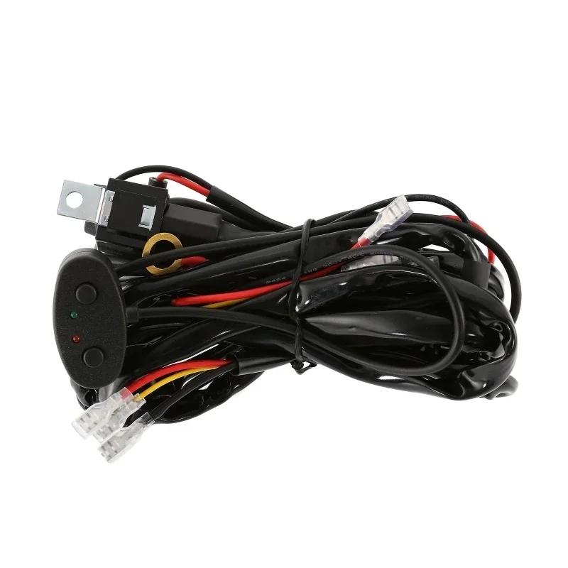 AUXBEAM Lámpara de conducción de luz de trabajo LED integrada de 5 pulgadas y 72 W con arnés para camioneta todoterreno: Gris oscuro