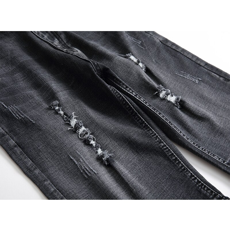 Shorts herre ripped korte jeans lige bomuldsshorts jean bermuda mandlig denim plus størrelse 28-40