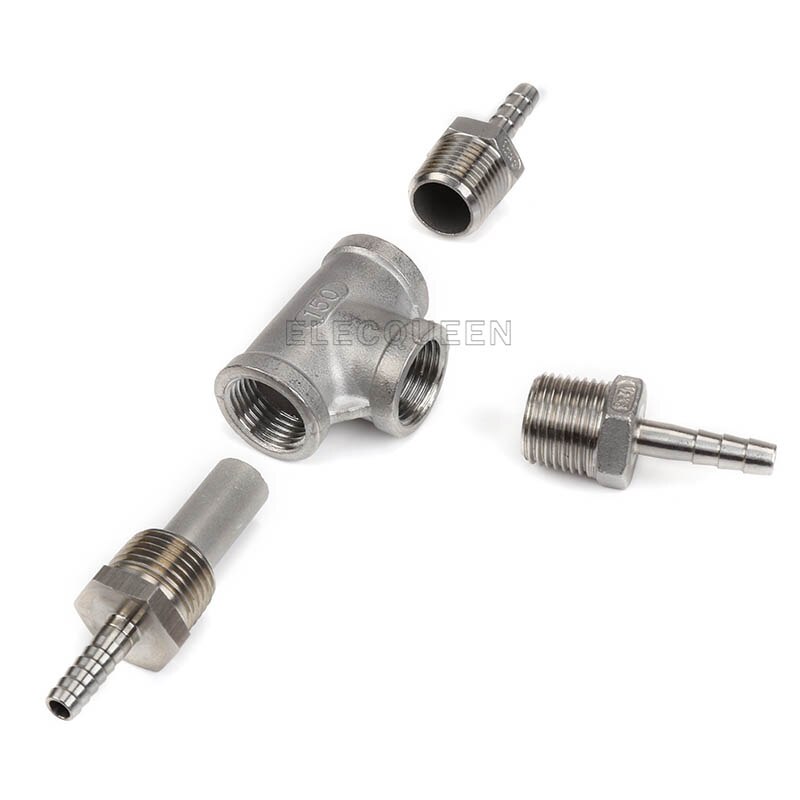 Inline Aeration/Oxygenation Diffusion Stone 2 Micron - 1/2&quot; MPT Stainless Steel Homebrew Diffusion Stone