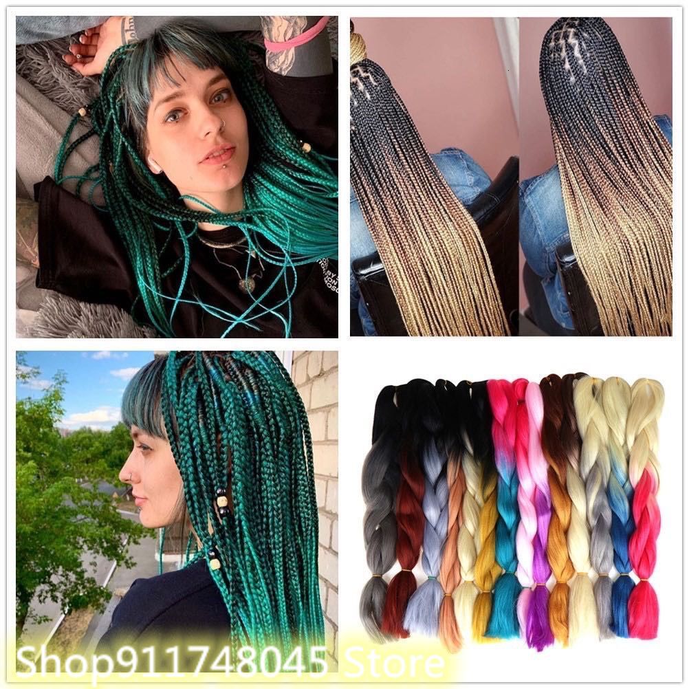 24'inch Synthetic Jumbo Twist Braiding Fiber Synthetic Hair Extensions women wig 10024th; In Stock