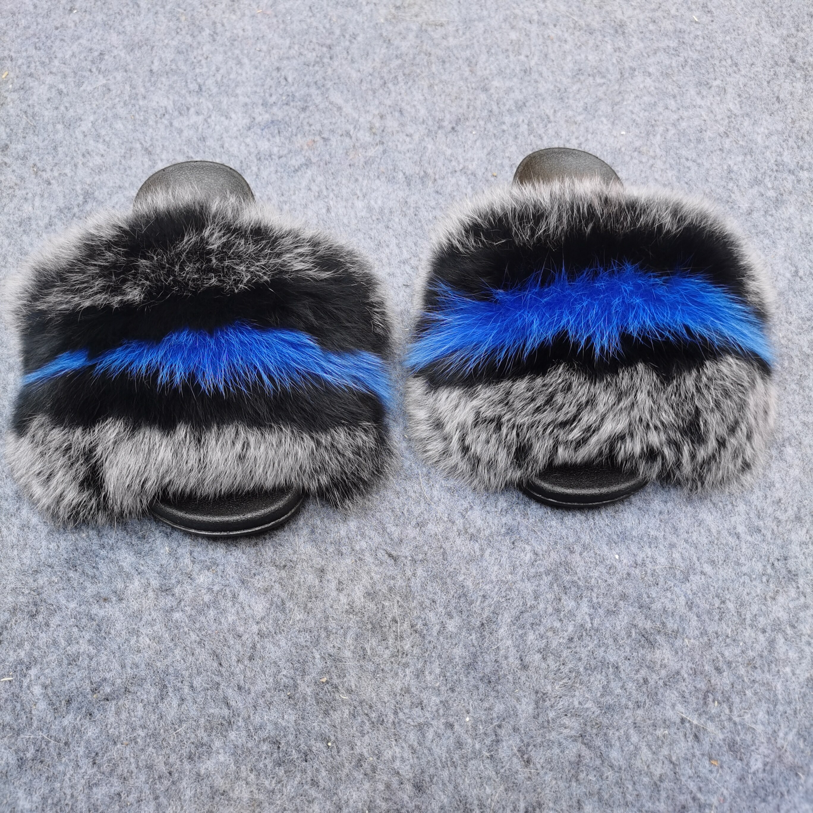 Echt Vossenbont Slides Indoor Outdoor Flush Soft Furry Slippers Sandalen Voor Vrouwen En Dames: 17