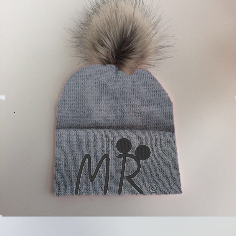 Lente Winter Peuter Baby Kids Kinderen Baby Kleurrijke Wasbeer Faux Fur Pom Pom Hat Cap Beanie Voor Meisjes En Jongens pom Beanie: mr-7