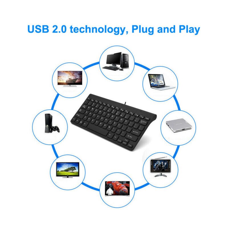 Mini Slim Toetsenbord Responsieve 78 Key Usb Wired Compacte Draagbare Dunne Toetsenbord Voor Desktop Laptop Mac Pc Bedraad Toetsenbord Teclado