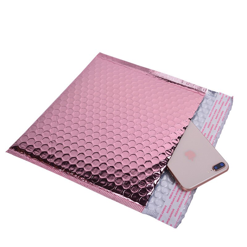 Enveloppe rembourrée en mousse or Rose avec bulles, sac d'expédition, emballage , 15/20/25/30/35/45CM