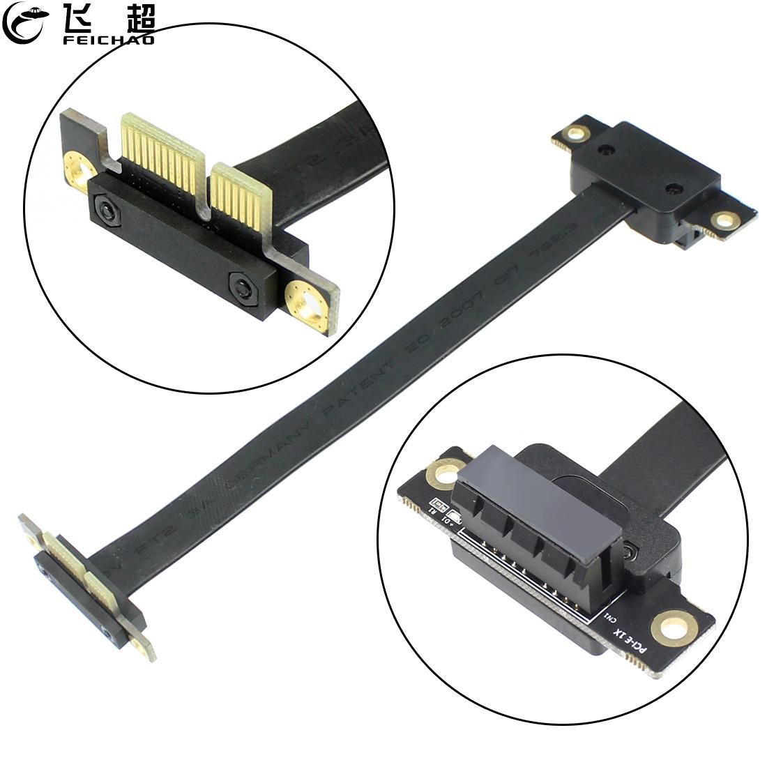 Pci-E X1 Pci Express 1X Riser Extension Lint Kabel Vergulde Connector Dual Verticale 90 Haakse Voor 1U 2U Atx Extender