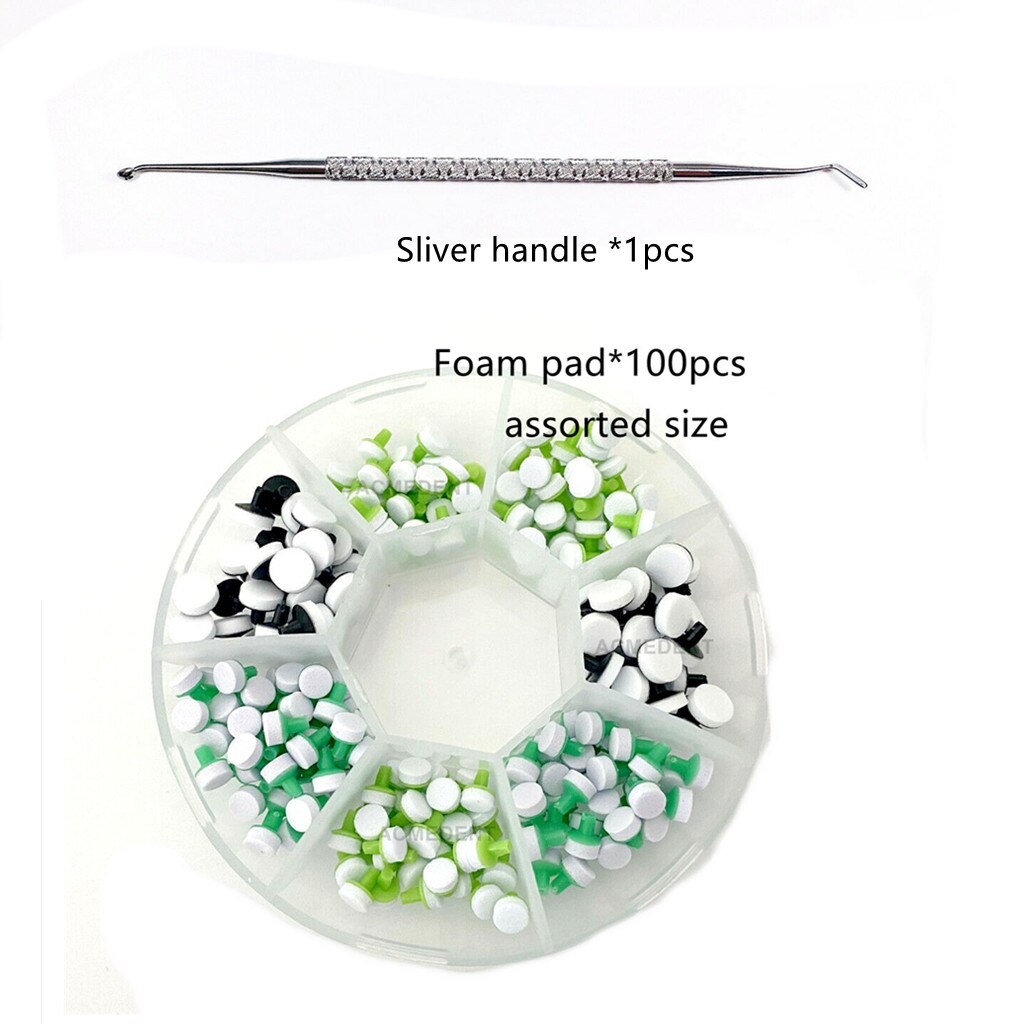 Splitter Griff 1einstellen Zahn Harz Molding Werkzeuge Spachtel Optrasculpt Schaum Pads zusammengesetzt Licht Heilung Halfter Anterioren Posterioren: HandleX1 Pad50Stck