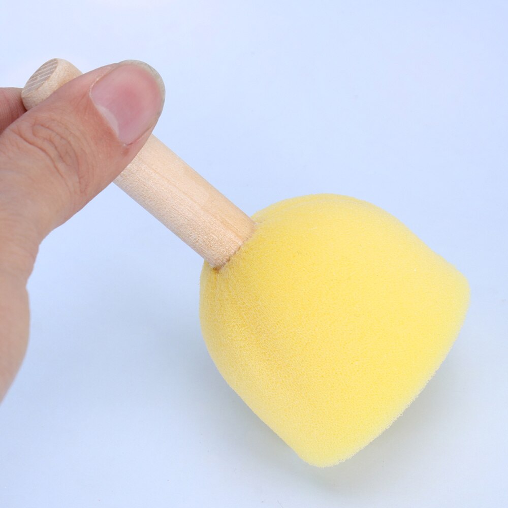 15Pcs Sponge Painting Brush Wooden Handle Drawing Brush Kids Graffiti Brushes DIY Painting Set for Kids Children