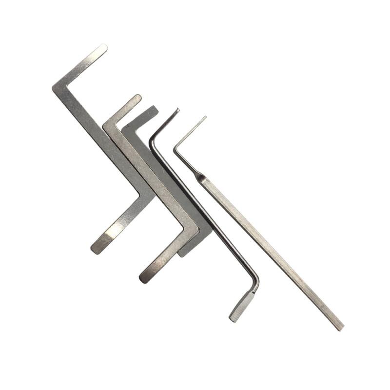 17Pcs 2 Sloten Slotenmaker Tool Kit Slotenmaker Gereedschap Ontgrendelen Lock Pick Set Praktijk Key Extractor Hangslot Tool Kits Met zak Doos