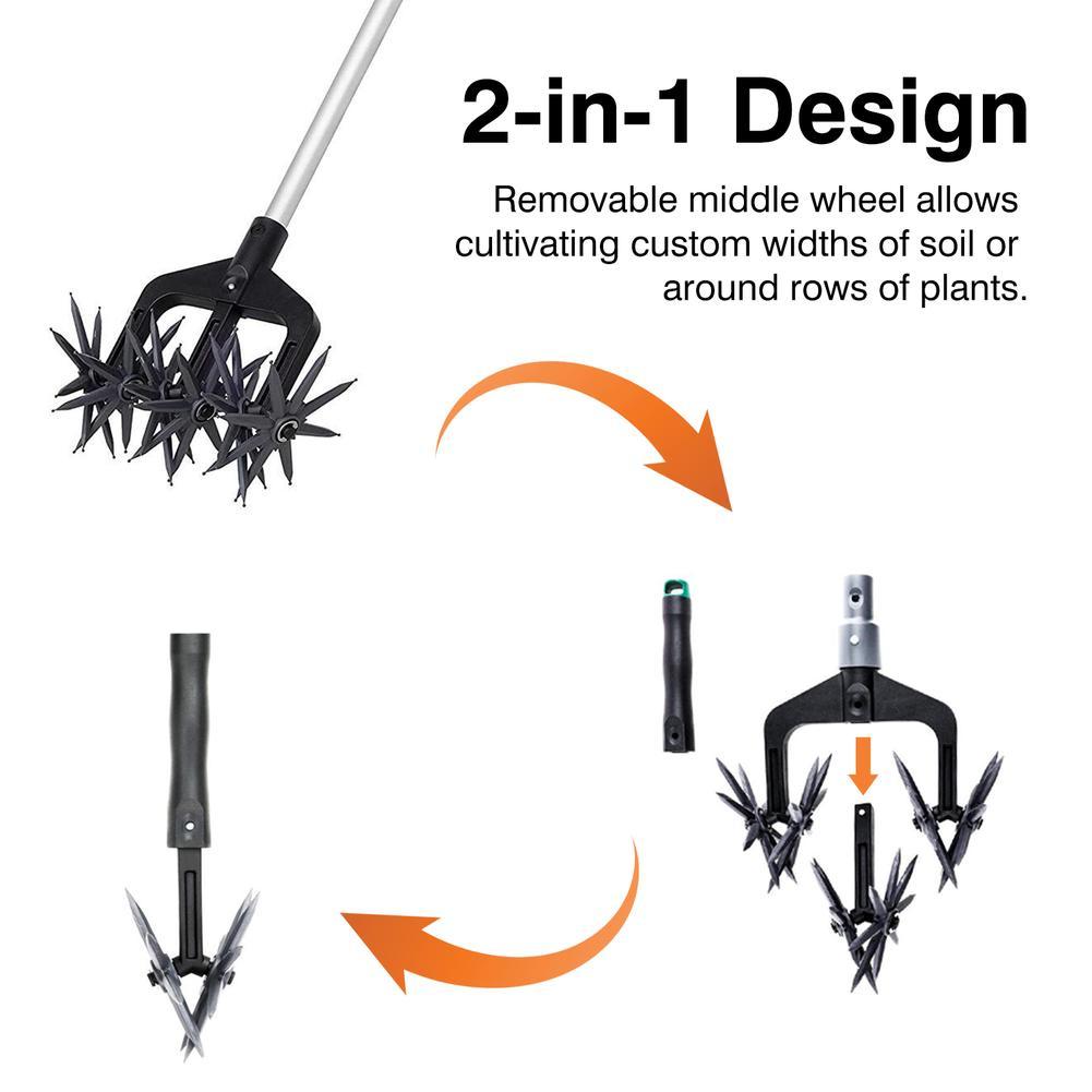 Soil Turning Tools Lawn Scarifier Garden Scarifier Aerator Rotary Cultivator Scarifier Artifact Rotary Cultivator Tool