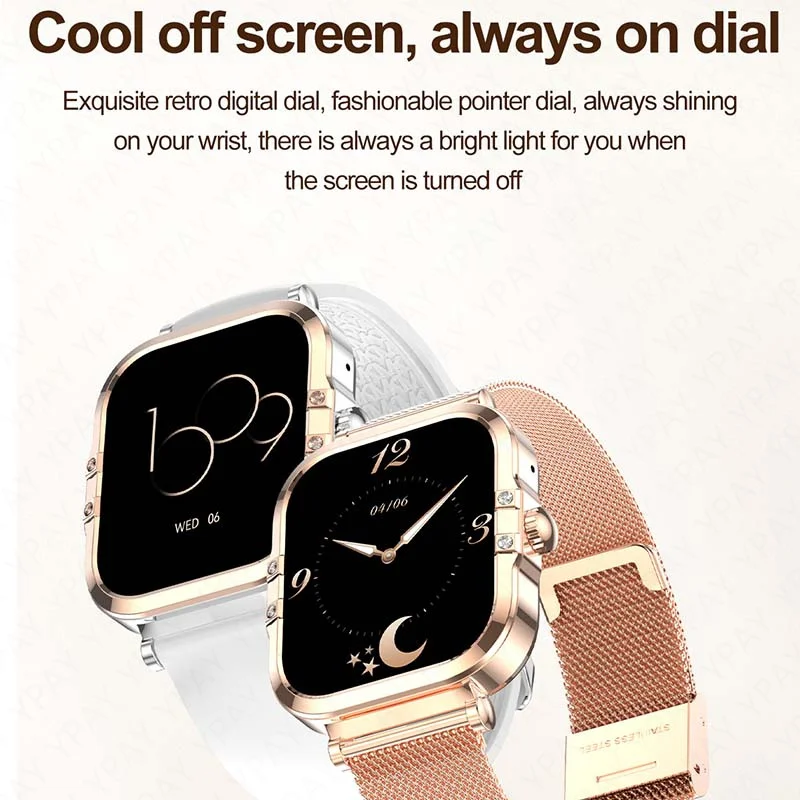 Nuovo Per Huawei FIT3 Astuto Della Vigilanza Delle Donne 1.75 "AMOLED Frequenza Cardiaca Donne Monitor di Salute Impermeabile Sport Bluetooth Chiamata Orologio Intelligente