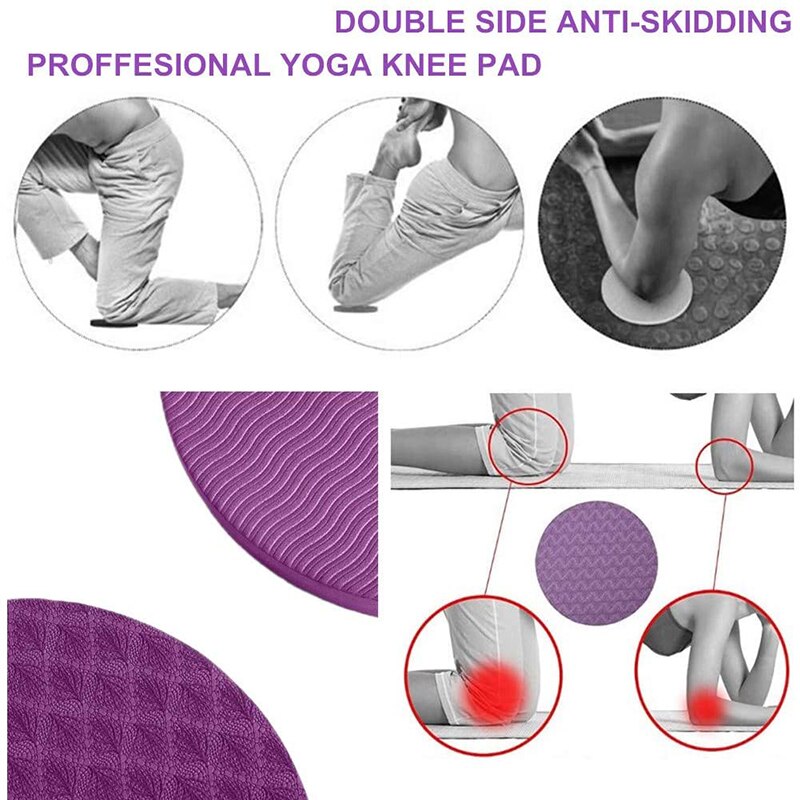 Portable Plank Support Mat Fitness Mat Non-slip Sports Protection Elbow Pad 175x15 Mm Thick Disc 1 Pair of TPE Mats