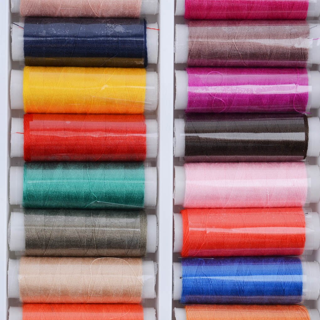 Hilo de coser hecho a mano de 20/39/40/50 colores, máquina de coser de bordado para el hogar caja de línea Kit de costura resistente a mano de hilos