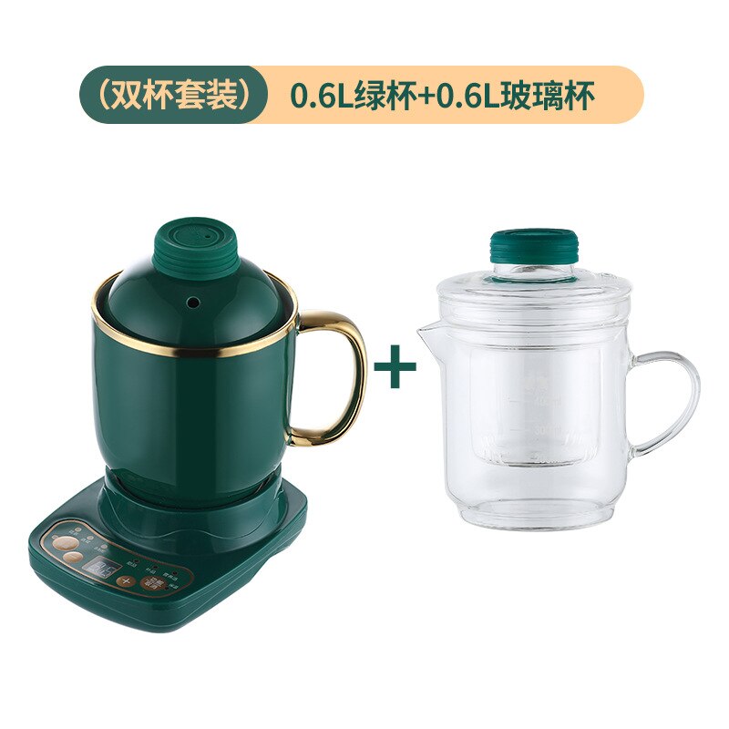 220V Gezondheid Elektrische Stoofpot Cup Kleine Gekookt Thee Gekookt Pap Melk Verwarmd Water Cup Slowcooker: 0.6L 0.6L two cups