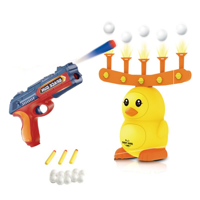 Shooting Games Kit DUCK Electric Floating Dart Target Practice Flying Ball Toys With Floating Ball Gun Toy for Adults Kids: Toy gun A