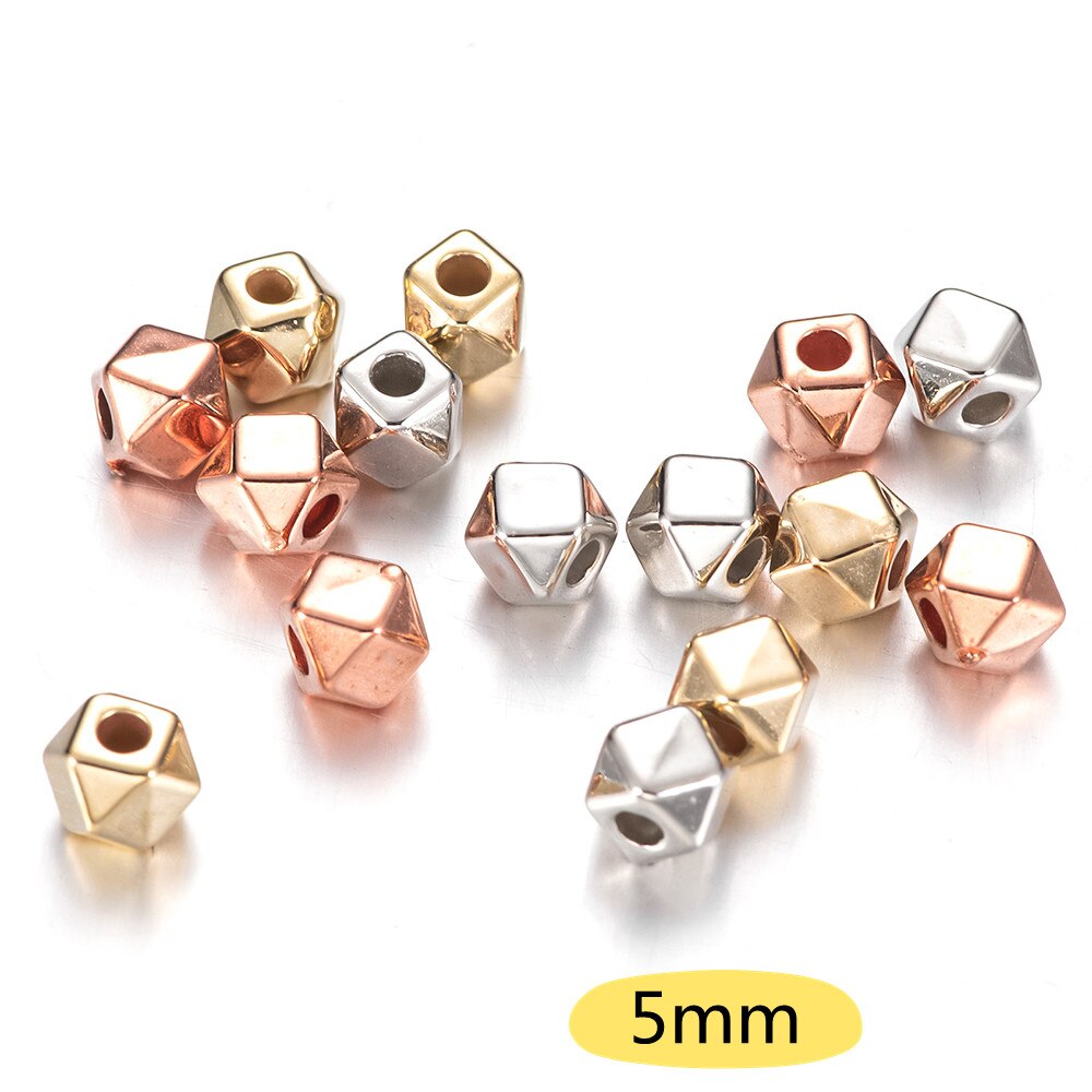 IYOE 100 Uds CCB cuentas acrílicas de estrella cuentas espaciadoras de corazón para fabricación de joyería hecha a mano DIY collar pulsera Accesorios: Chocolate