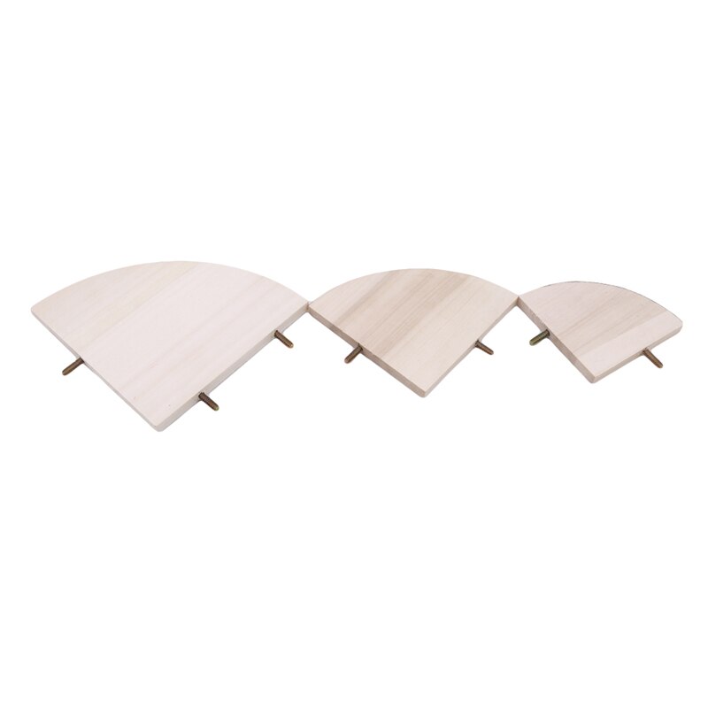 Perchero de madera con plataforma para pájaros y loros, estante para juguetes de hámster, rama para jaula de pájaros, suministros para mascotas de 3 tamaños, , 1 unidad