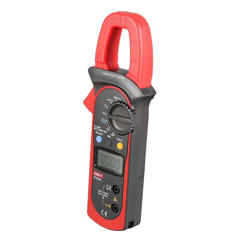 UNI-T UT204A 600A AC DC Digital Clamp Meters With Temperature Test Auto Range 600V Voltage Continuity Buzzer