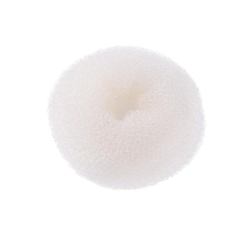Hår bolle maker donut skum svamp let stor ring hår styling værktøjer frisure hår tilbehør til piger kvinder dame: S hvid